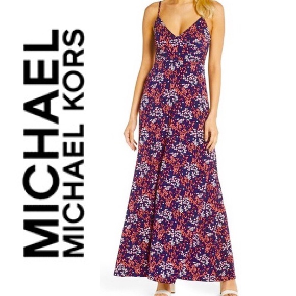 MICHAEL Michael Kors Dresses & Skirts - MICHAEL Michael Kors Bloom Navy Maxi Dress, Small